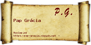 Pap Grácia névjegykártya